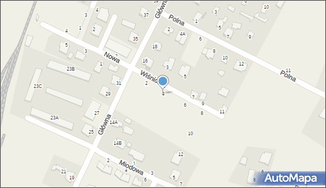 Maksymilianowo, Wiśniowa, 4, mapa Maksymilianowo