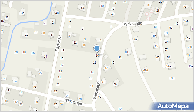 Mała Wieś, Witkacego Stanisława, 10, mapa Mała Wieś