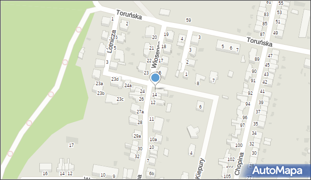 Malbork, Wiosenna, 15, mapa Malborka