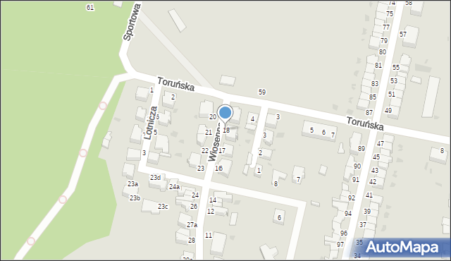 Malbork, Wiosenna, 18, mapa Malborka