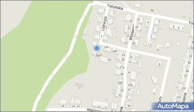 Malbork, Wiosenna, 23b, mapa Malborka