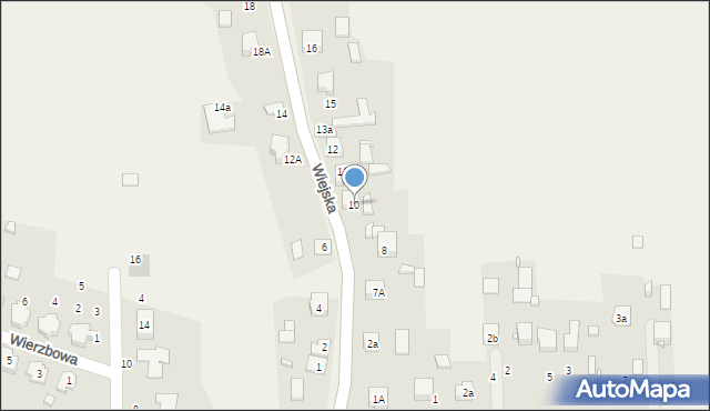 Malinowice, Wiejska, 10, mapa Malinowice