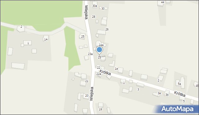 Malinowice, Wiejska, 23, mapa Malinowice