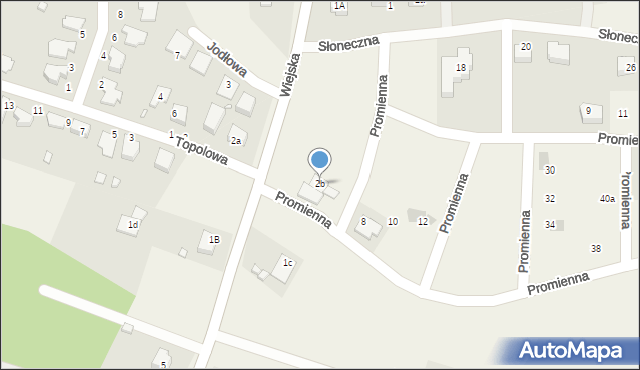 Malinowice, Wiejska, 2b, mapa Malinowice