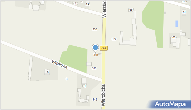 Maliszów, Wierzbicka, 338, mapa Maliszów