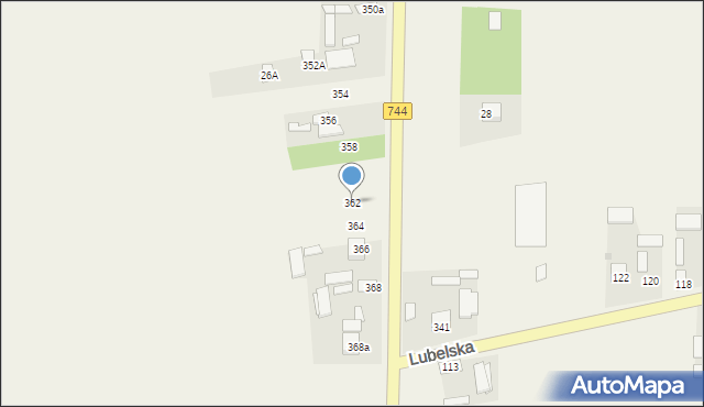 Maliszów, Wierzbicka, 362, mapa Maliszów