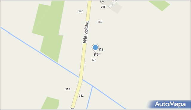 Maliszów, Wierzbicka, 375, mapa Maliszów
