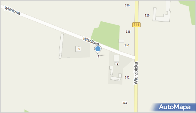 Maliszów, Wiśniowa, 3, mapa Maliszów