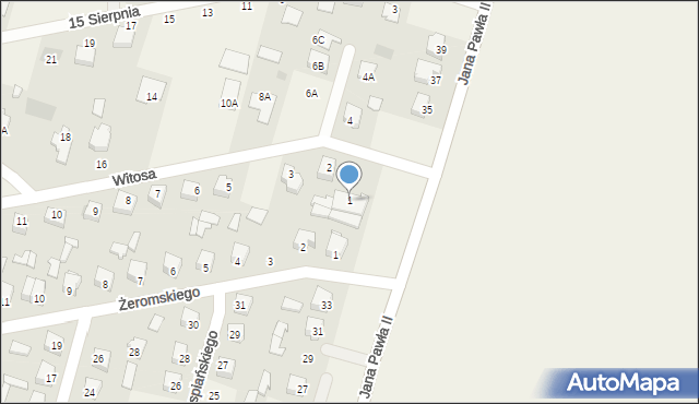 Małkinia Górna, Witosa Wincentego, 1, mapa Małkinia Górna