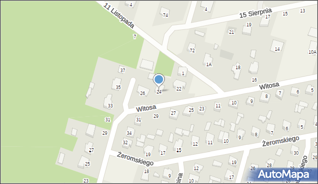 Małkinia Górna, Witosa Wincentego, 24, mapa Małkinia Górna