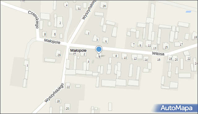Małopole, Witosa Wincentego, 6, mapa Małopole