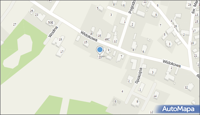 Marcinowice, Widokowa, 13, mapa Marcinowice