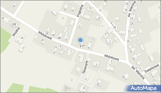 Marcinowice, Widokowa, 8, mapa Marcinowice