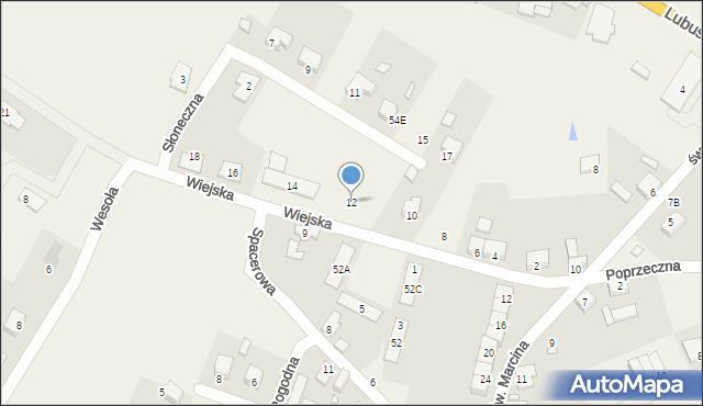 Marcinowice, Wiejska, 12, mapa Marcinowice