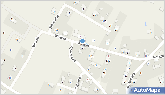 Marcinowice, Wiejska, 9, mapa Marcinowice