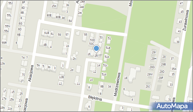 Marki, Wierzbowa, 20, mapa Marki