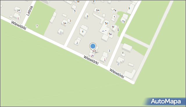 Marki, Wiewiórki, 17, mapa Marki