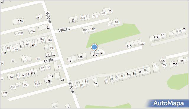 Marki, Wilcza, 14D, mapa Marki