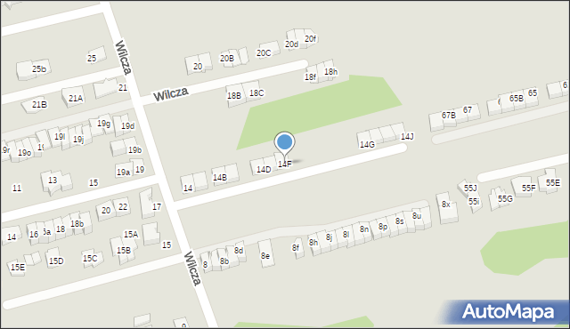 Marki, Wilcza, 14F, mapa Marki