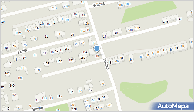 Marki, Wilcza, 15, mapa Marki