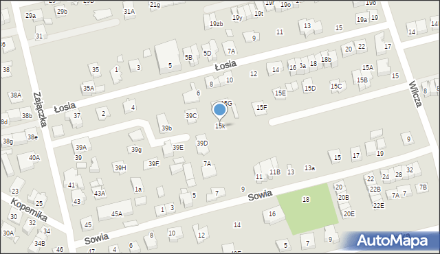 Marki, Wilcza, 15k, mapa Marki