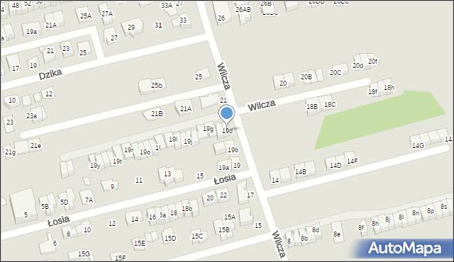 Marki, Wilcza, 19d, mapa Marki
