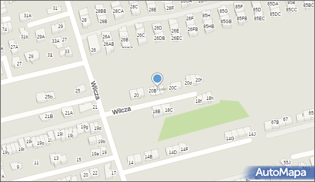 Marki, Wilcza, 20BA, mapa Marki