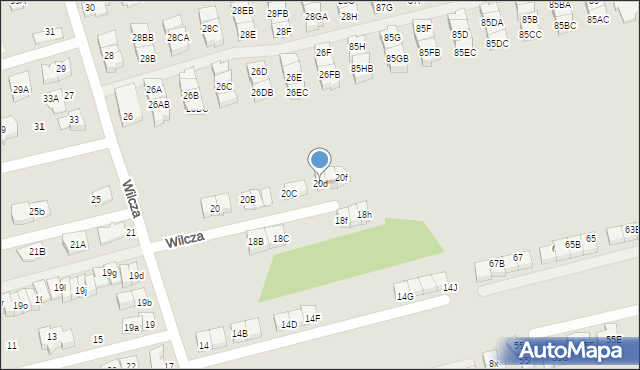 Marki, Wilcza, 20d, mapa Marki