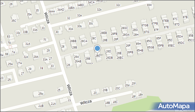 Marki, Wilcza, 26C, mapa Marki