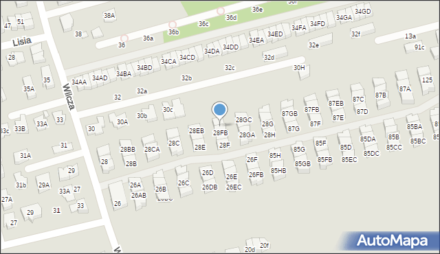 Marki, Wilcza, 28FC, mapa Marki