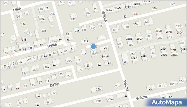 Marki, Wilcza, 29A, mapa Marki