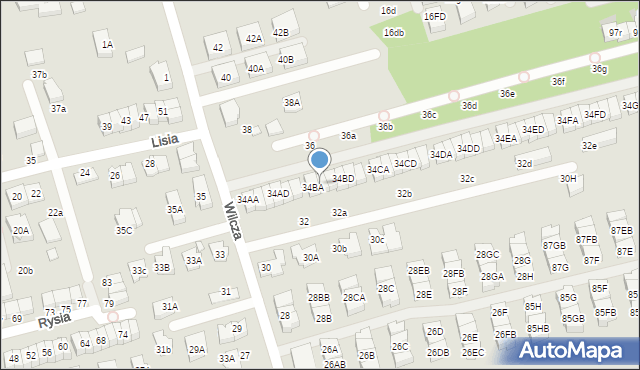 Marki, Wilcza, 34BB, mapa Marki