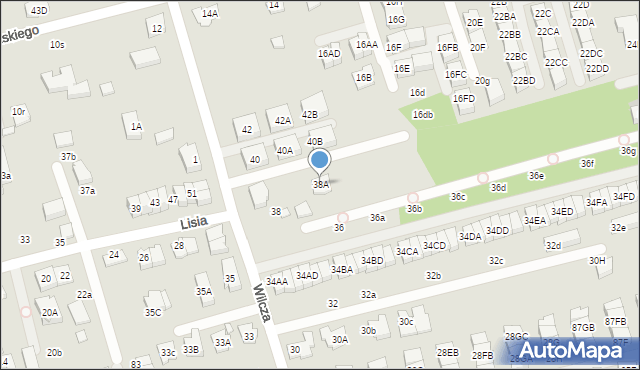 Marki, Wilcza, 38A, mapa Marki