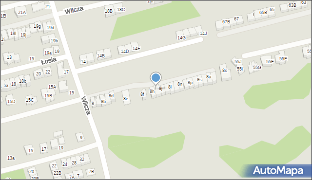 Marki, Wilcza, 8i, mapa Marki