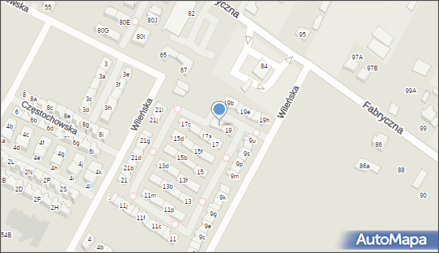 Marki, Wileńska, 19a, mapa Marki