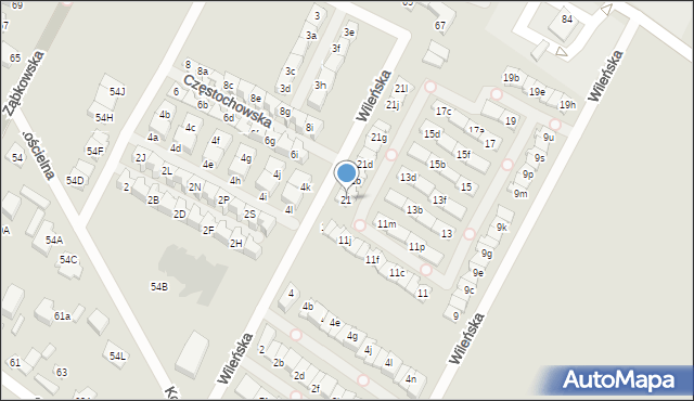 Marki, Wileńska, 21, mapa Marki