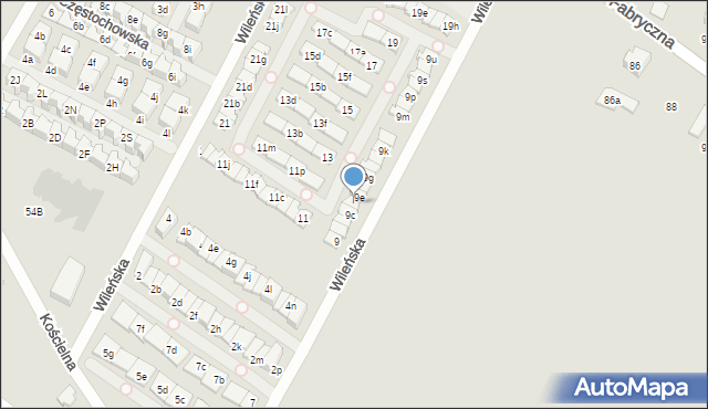 Marki, Wileńska, 9d, mapa Marki