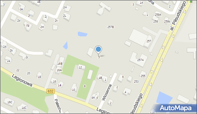 Marki, Wiosenna, 3, mapa Marki