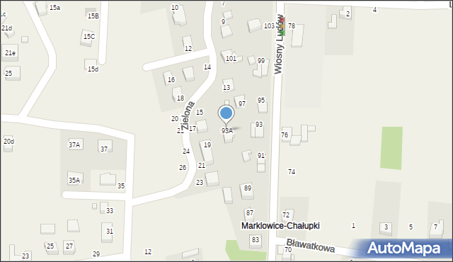 Marklowice, Wiosny Ludów, 93A, mapa Marklowice