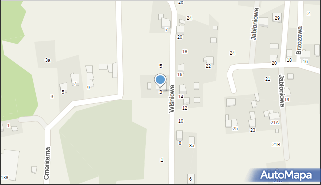 Marklowice, Wiśniowa, 3, mapa Marklowice