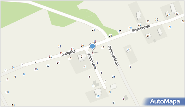 Masłomiąca, Widokowa, 1, mapa Masłomiąca