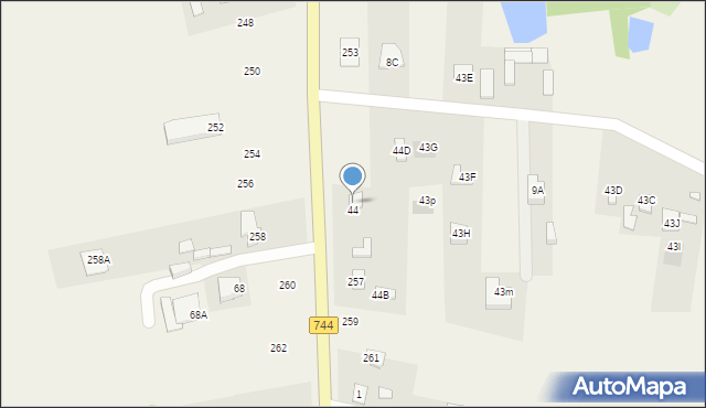 Mazowszany, Wierzbicka, 255, mapa Mazowszany