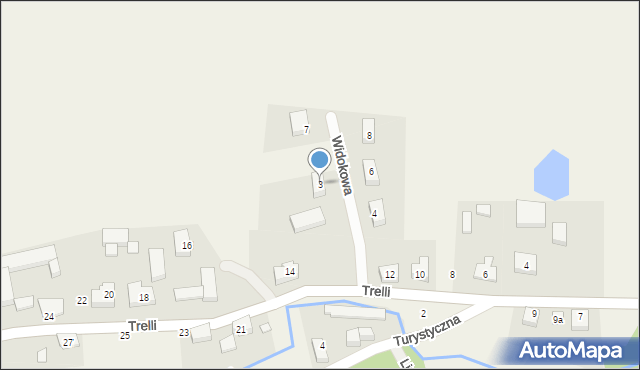 Mechowo, Widokowa, 3, mapa Mechowo