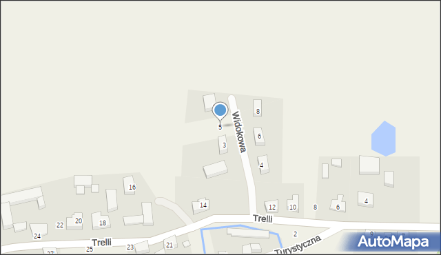 Mechowo, Widokowa, 5, mapa Mechowo