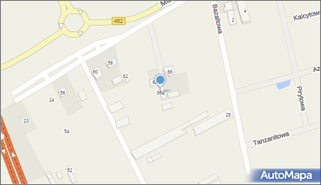Mianowice, Wieruszowska, 66a, mapa Mianowice