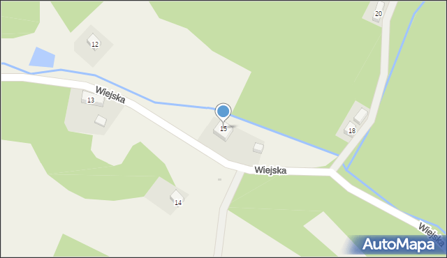 Michałkowa, Wiejska, 15, mapa Michałkowa