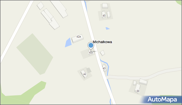 Michałkowa, Wiejska, 42c, mapa Michałkowa