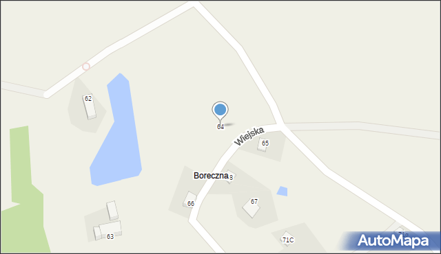 Michałkowa, Wiejska, 64, mapa Michałkowa