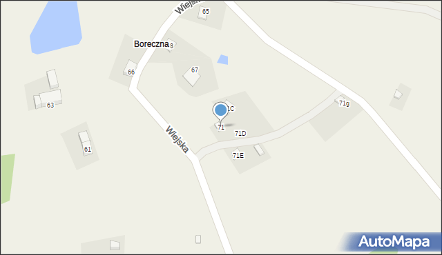 Michałkowa, Wiejska, 71, mapa Michałkowa