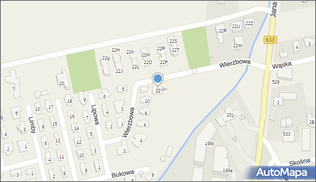 Michałów-Grabina, Wierzbowa, 12, mapa Michałów-Grabina